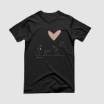 Greyhound's love - Rose Gold - Women's Premium Black T-Shirt