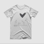 Greyhound's love - Grey Heart - Men's Premium T-Shirt