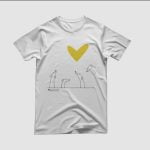 Greyhound's love - Golden Heart - Men's Premium T-Shirt