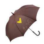 Greyhoundbrella Red Heart - Brown Automatic Umbrella