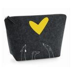 Golden Heart - Felt Accessory Bag